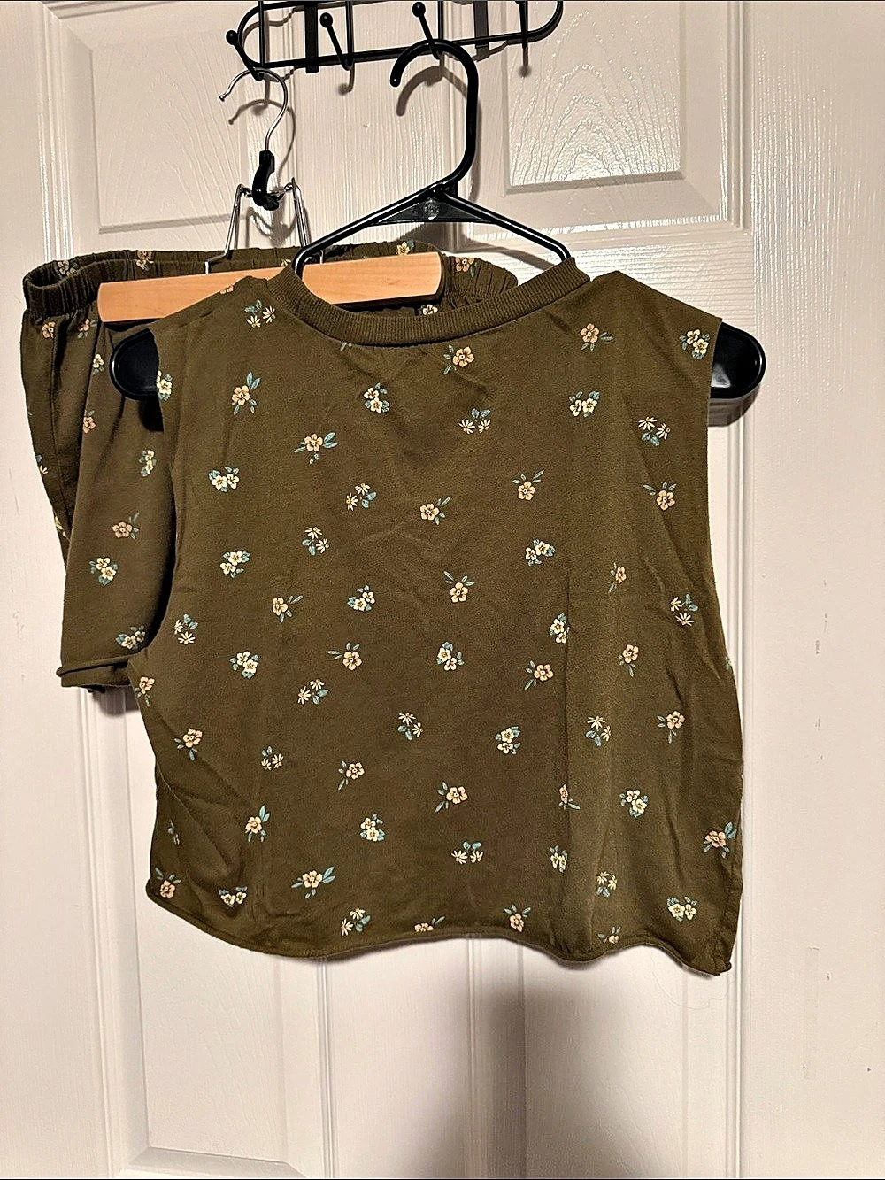 Floral pajama Set in Green